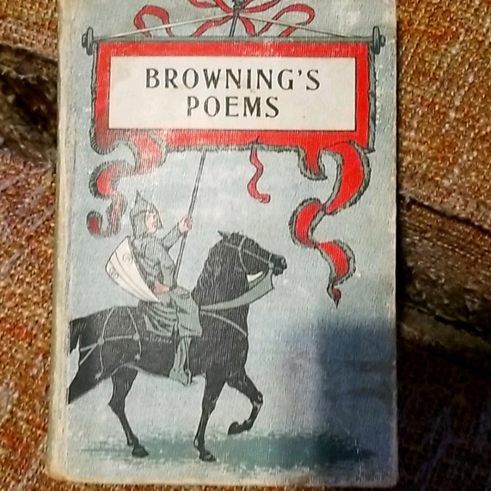 A vintage poetry book by Robert Browning Copyrighted in 1872